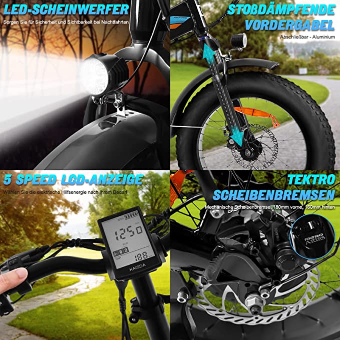 Descubre la nueva Bicicleta Eléctrica Plegable K2P-Pro Fatbike de la marca Kaisda