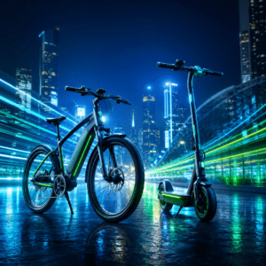 Movilidad urbana con bicicletas, patinetes y vehículos eléctricos