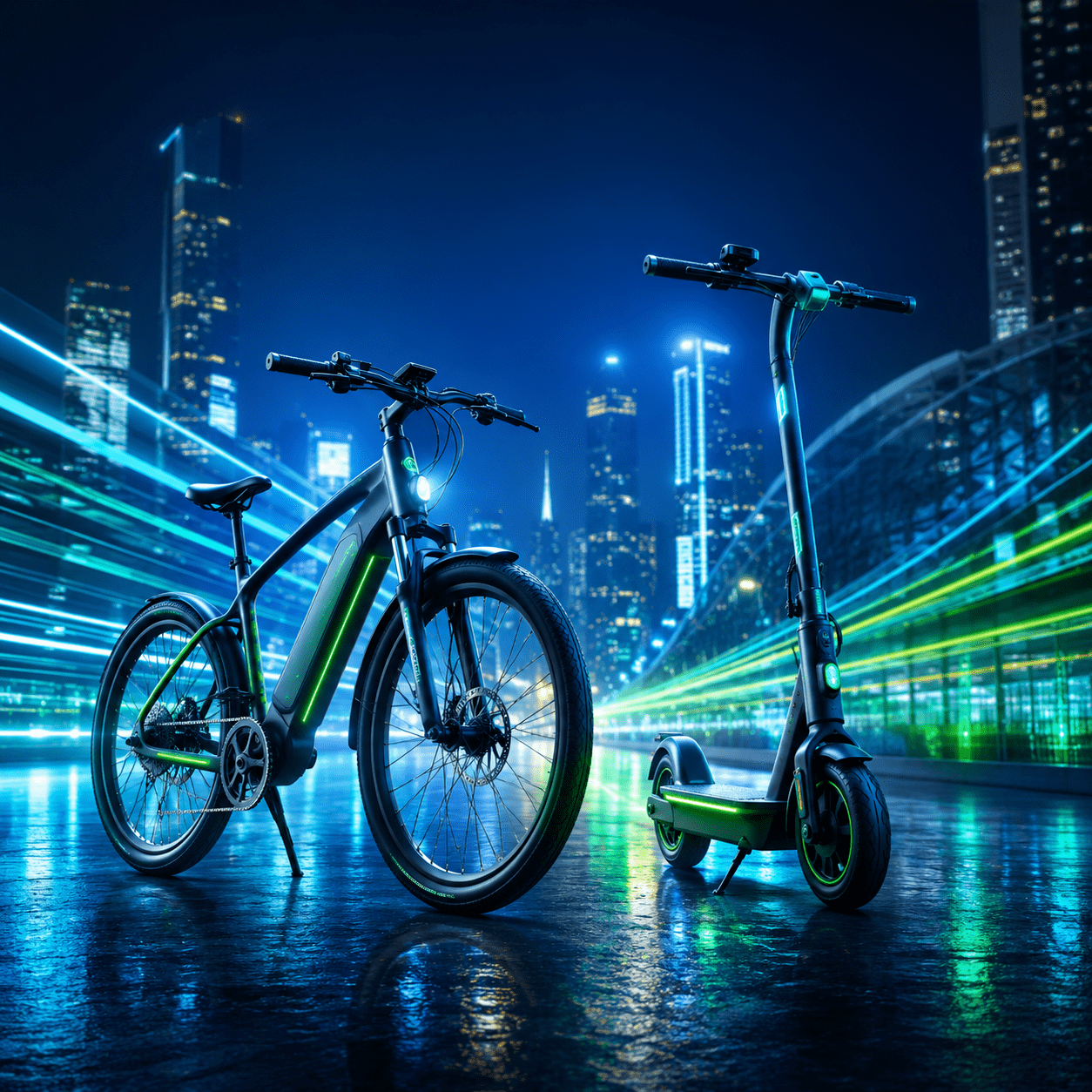 Movilidad urbana con bicicletas, patinetes y vehículos eléctricos