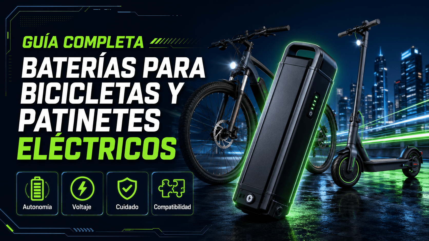 Baterías para bicicletas y patinetes eléctricos