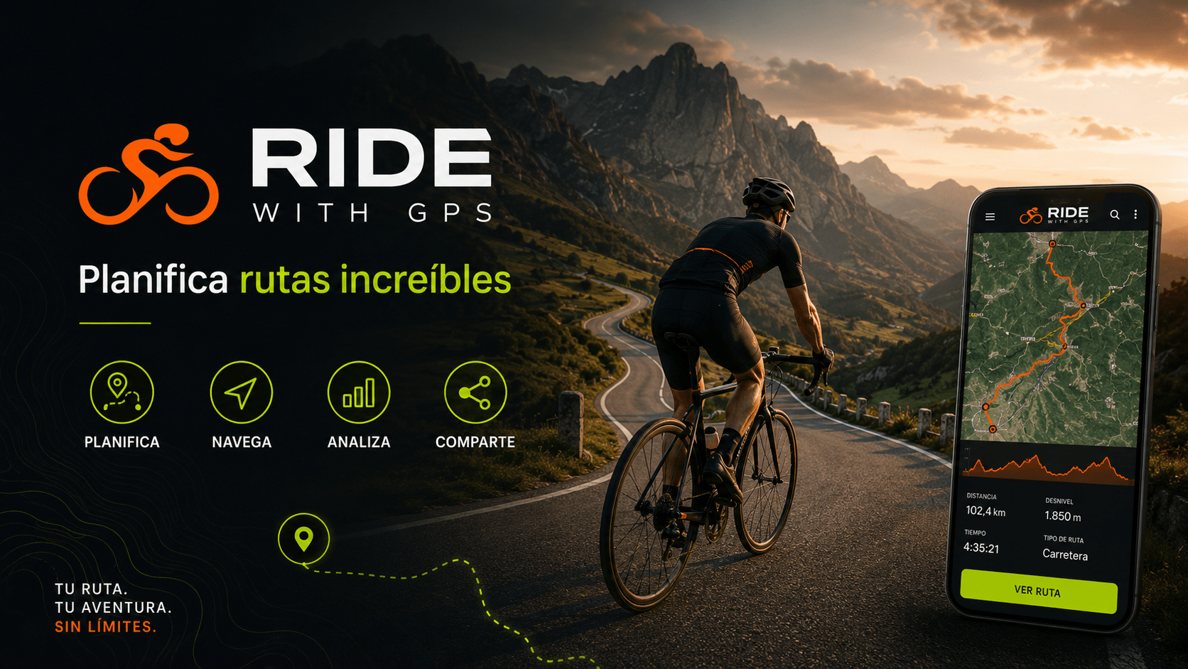 Ride with GPS planificador de rutas ciclistas