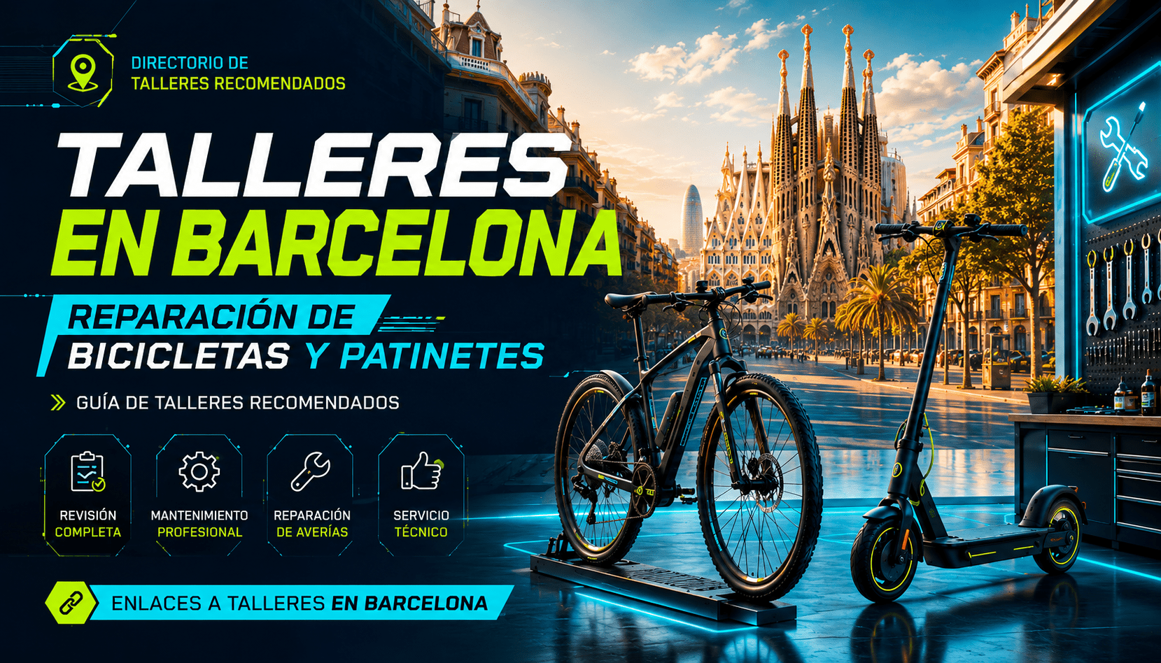 Talleres de reparación de bicicletas y patinetes en Barcelona