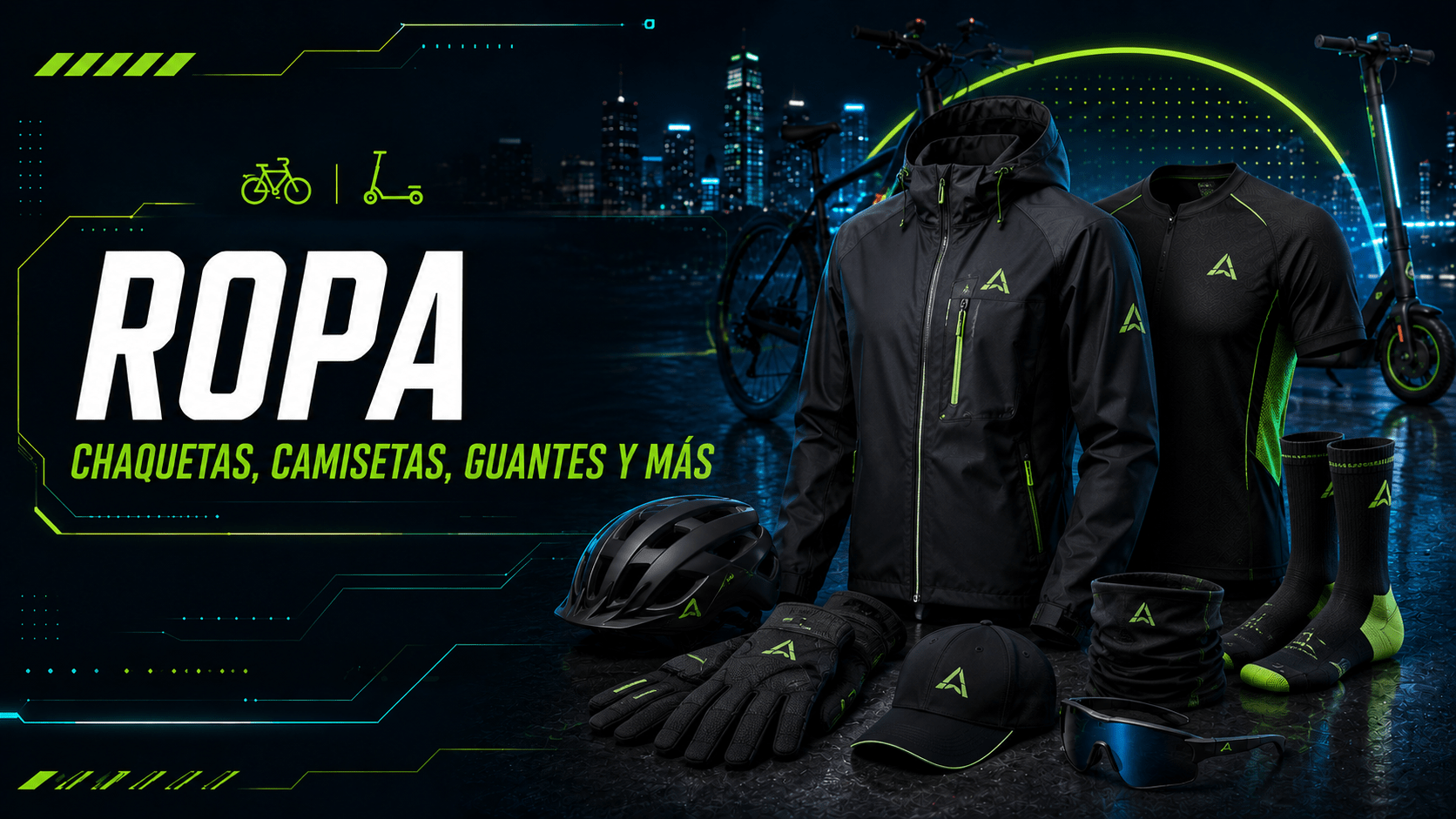 Ropa deportiva para ciclismo, patinetes y movilidad urbana