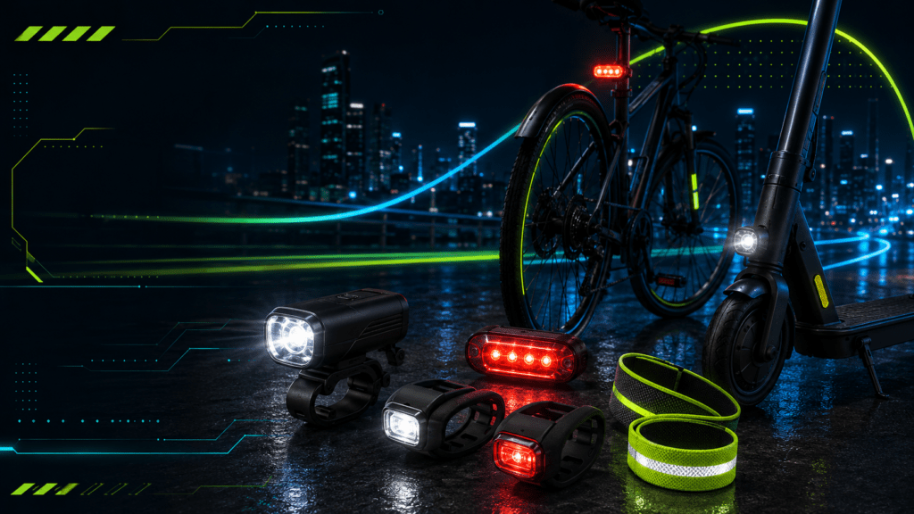 Accesorios de seguridad para bicicletas y patinetes