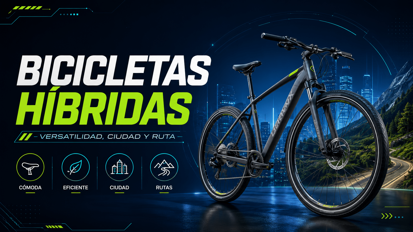 Bicicletas híbridas para ciudad, caminos y rutas versátiles