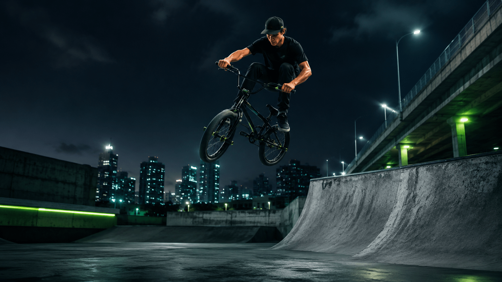 Bicicleta BMX en acción Bicicleta BMX en acción realizando trucos
