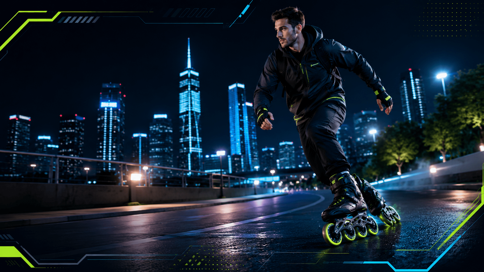Persona patinando en una zona urbana con patines en línea