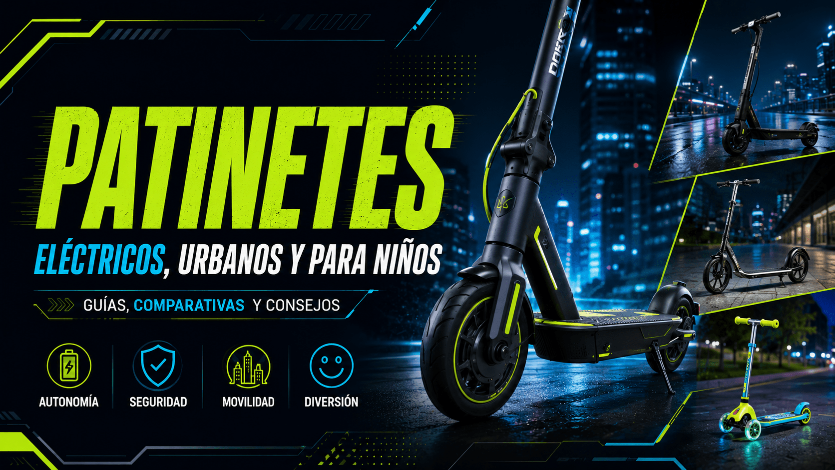 Patinetes eléctricos urbanos y movilidad sobre ruedas