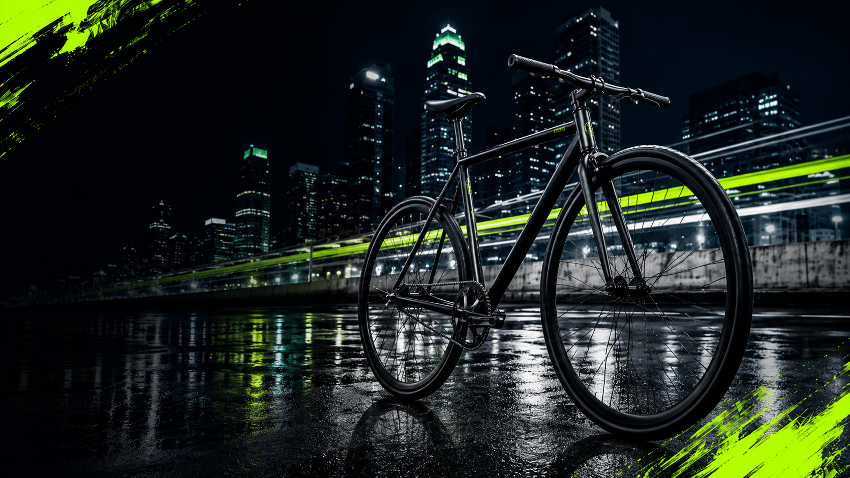 Bicicleta fixie minimalista en entorno urbano
