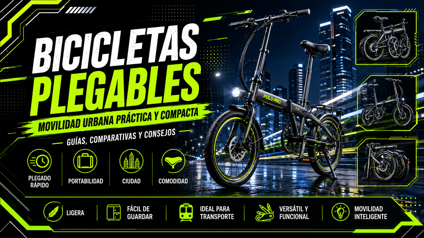 Bicicletas plegables urbanas para ciudad y transporte público