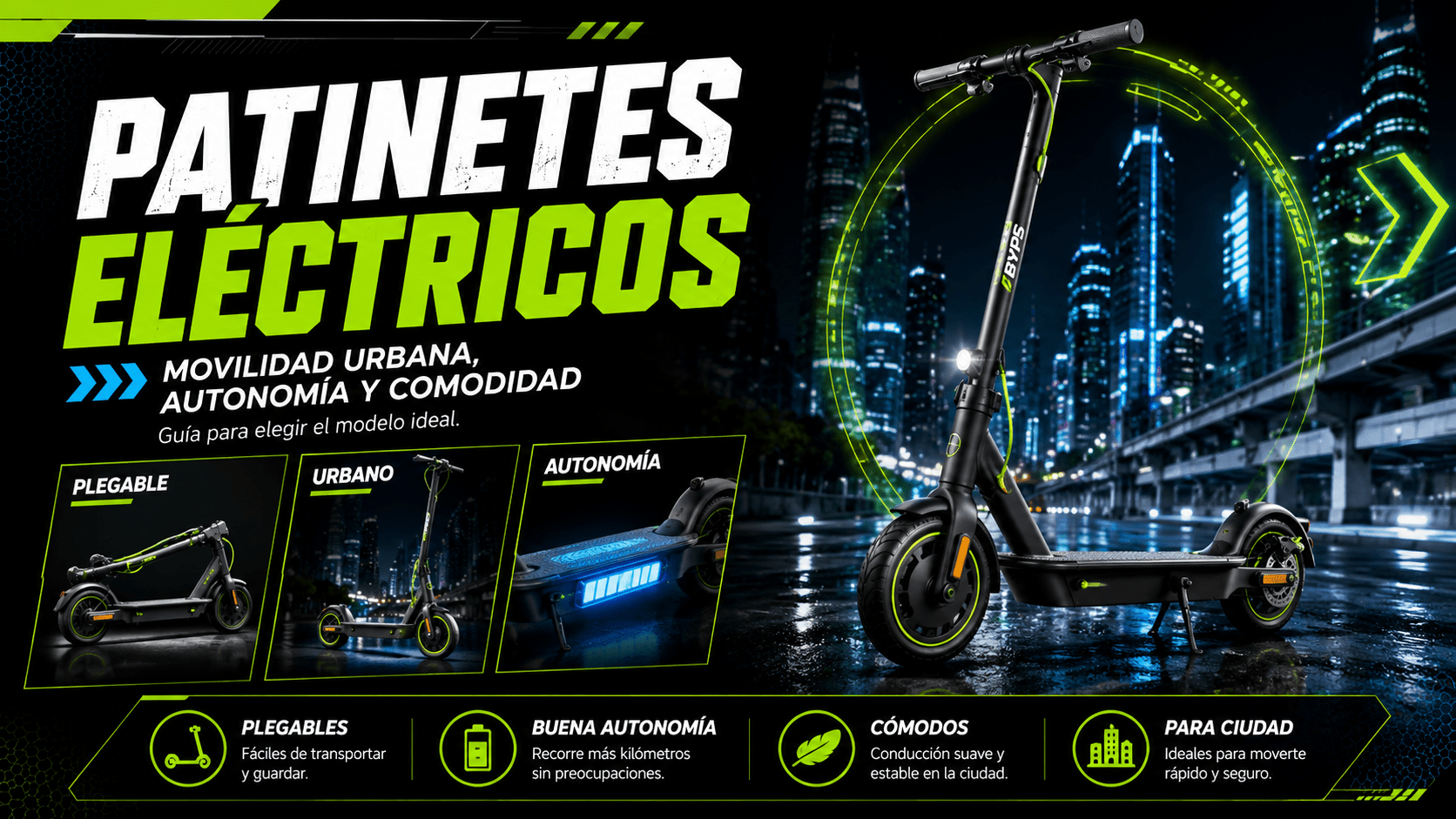 Patinetes eléctricos urbanos para adultos